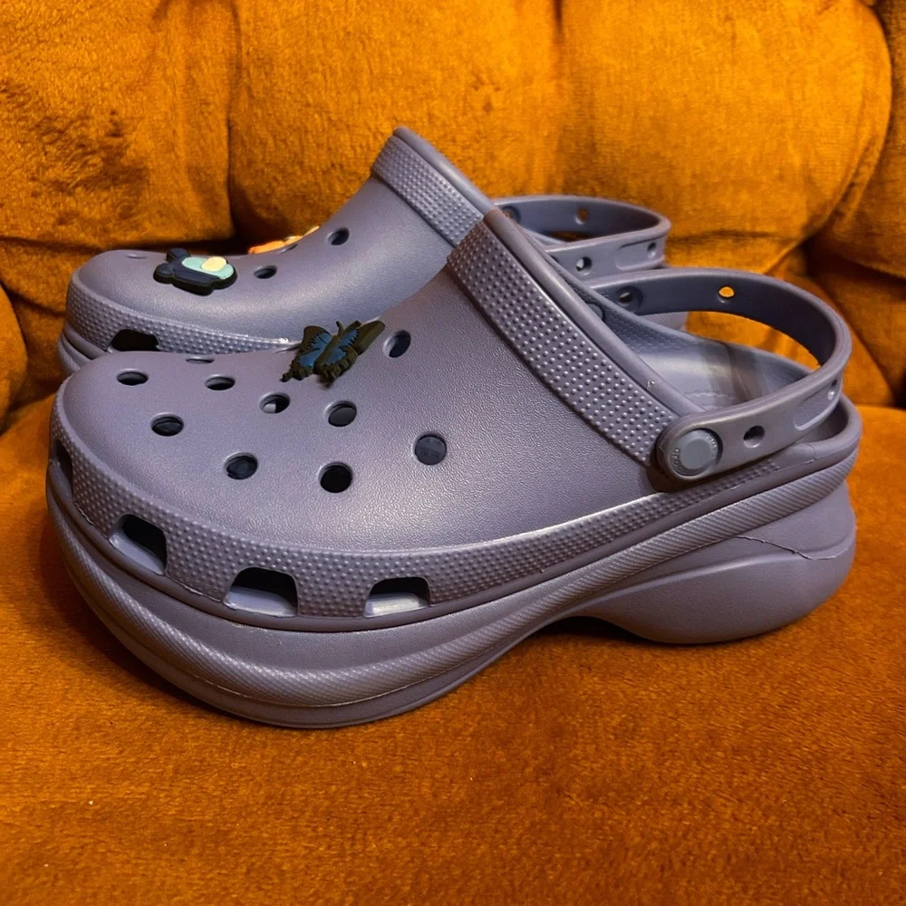 Crocs Mega Crush Platform Classic Clogs lavender Womens 10